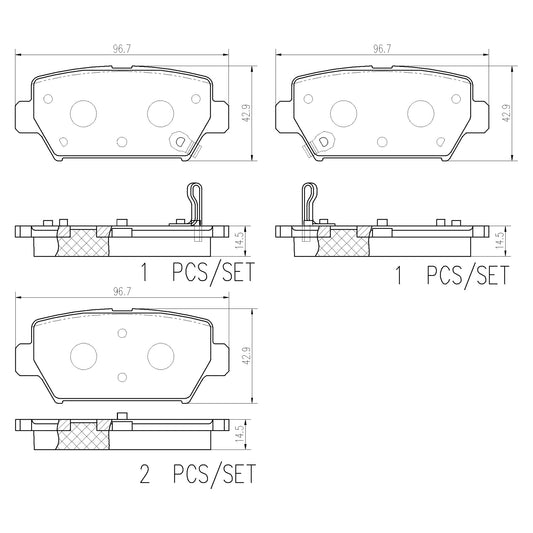 BRE-P54062N - BALATAS TRASERAS PARA MITSUBISHI ECLIPSE CROSS GLX 2019-2020