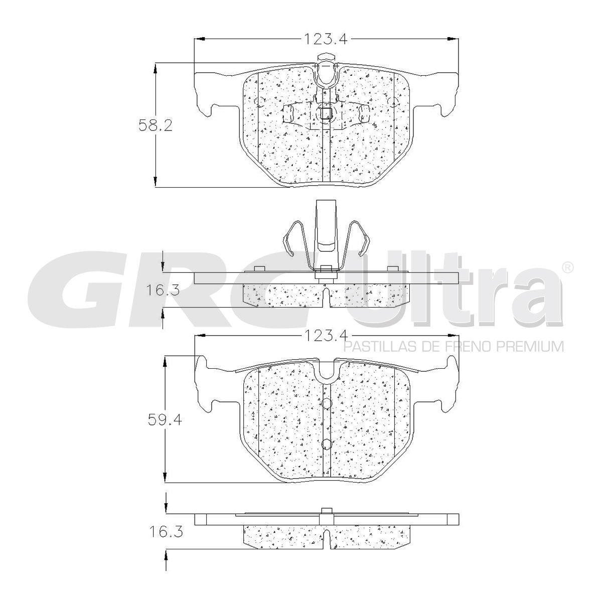 GMD1170 - BALATAS SEMIMETALICAS TRASERAS PARA BMW 330I 2006-2007