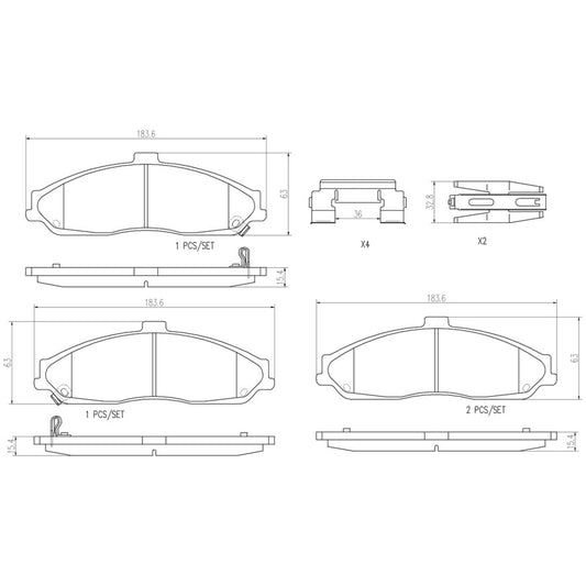 BRE-P10046N - BALATAS DELANTERAS PARA CHEVROLET CORVETTE BASE 2012-2012