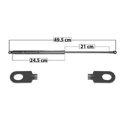 MANJ-60007 - AMORTIGUADOR 5TA PUERTA PARA VOLKSWAGEN CARIBE 1977-1987