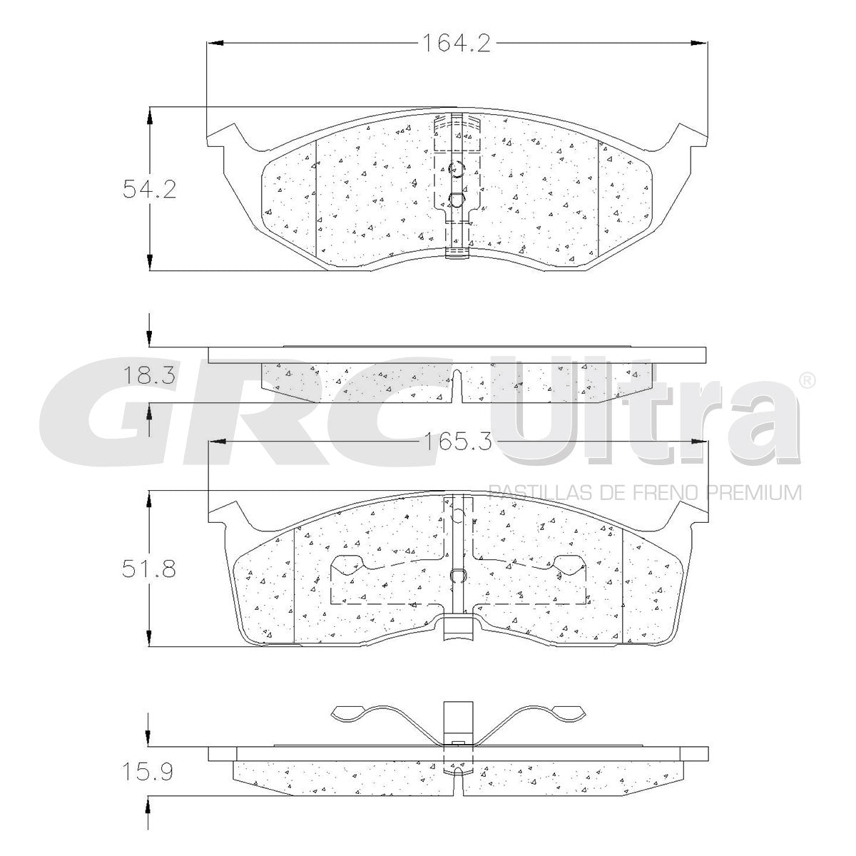 GCD591 - BALATAS CERAMICAS DELANTERAS PARA CHRYSLER CONCORDE 1993-1997