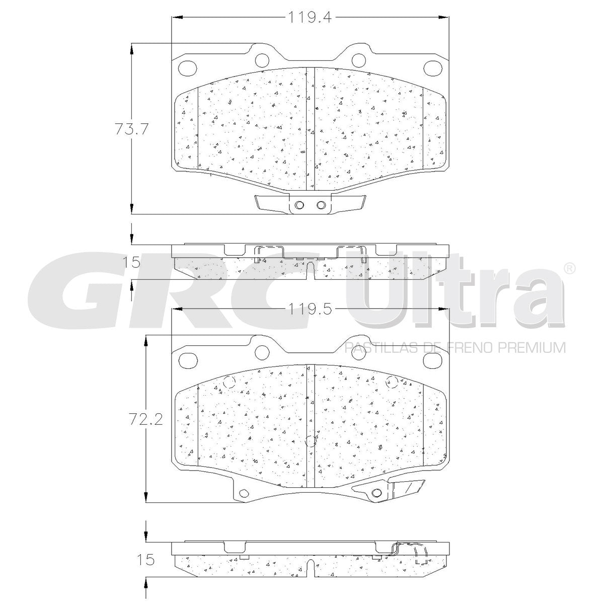 GCD611 - BALATAS CERAMICAS DELANTERAS PARA TOYOTA 4RUNNER 1995-1995