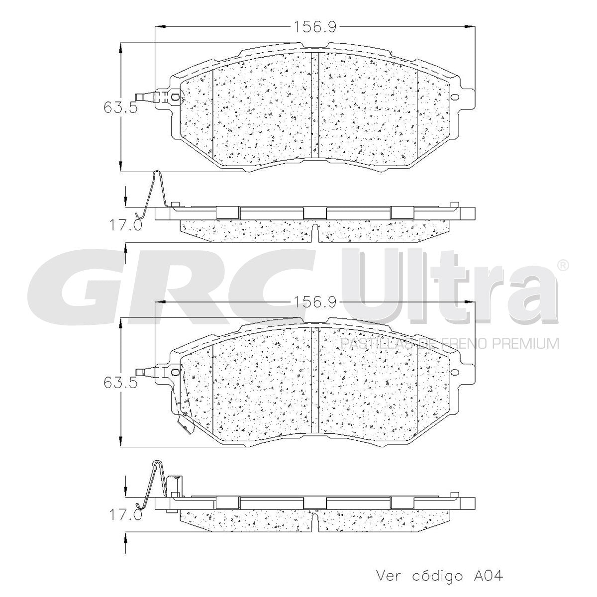GCD1078 - BALATAS CERAMICAS DELANTERAS PARA SUBARU B9 TRIBECA 2006-2007