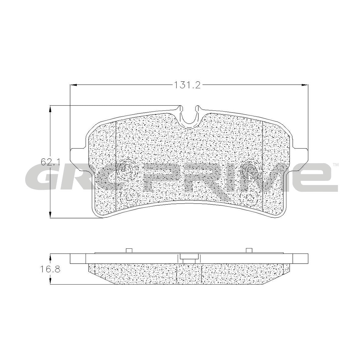 GPRD1780 - BALATAS SEMIMETALICAS TRASERAS PARA PORSCHE MACAN TURBO 2017-2018