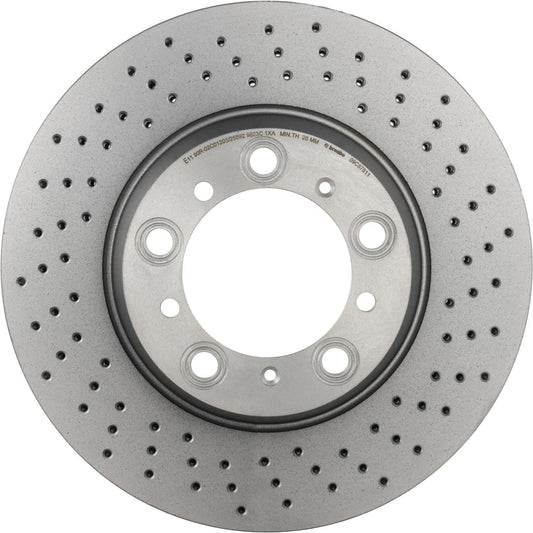 BRE-09.C878.11 - PAR DE DISCOS DE FRENO TRASEROS PARA PORSCHE 911 CARRERA 2009-2011