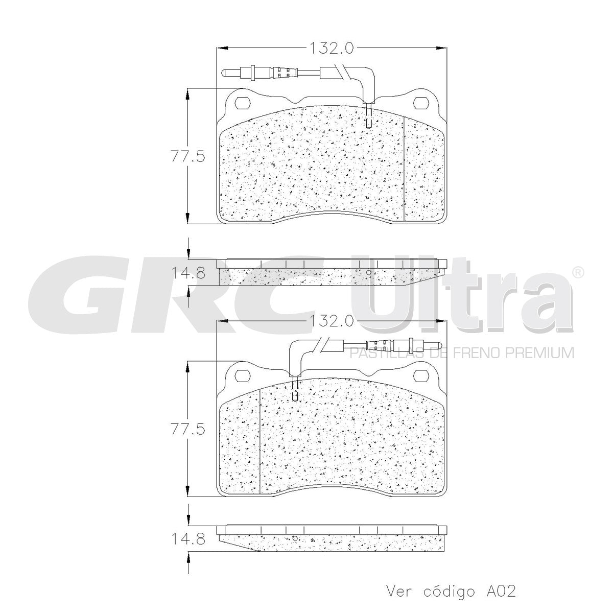 GMD1484 - BALATAS SEMIMETALICAS DELANTERAS PARA ALFA ROMEO GIULIETTA 2012-2020