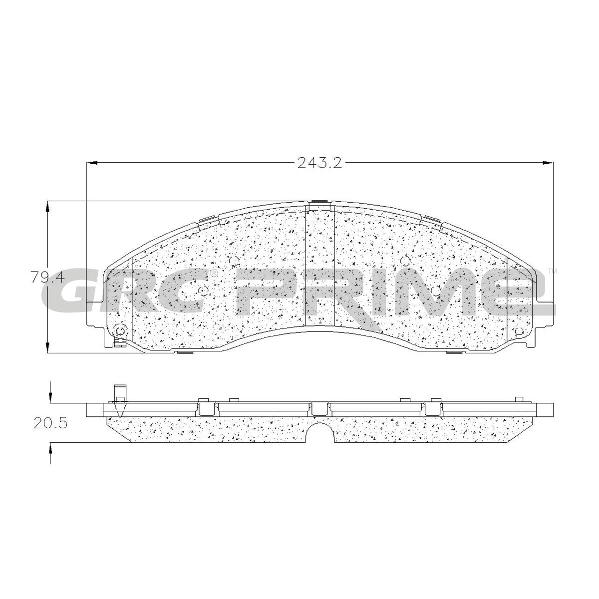 GPRD2018SD - BALATAS SEMIMETALICAS DELANTERAS PARA FORD F-450 SUPER DUTY 2017-2024