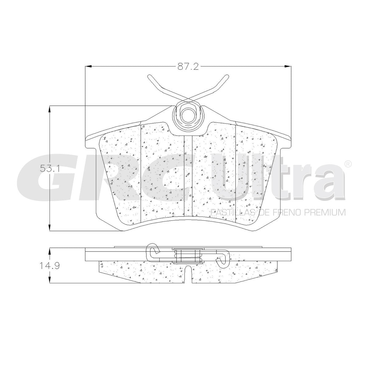 GMD340 - BALATAS SEMIMETALICAS TRASERAS PARA AUDI A1 2011-2018