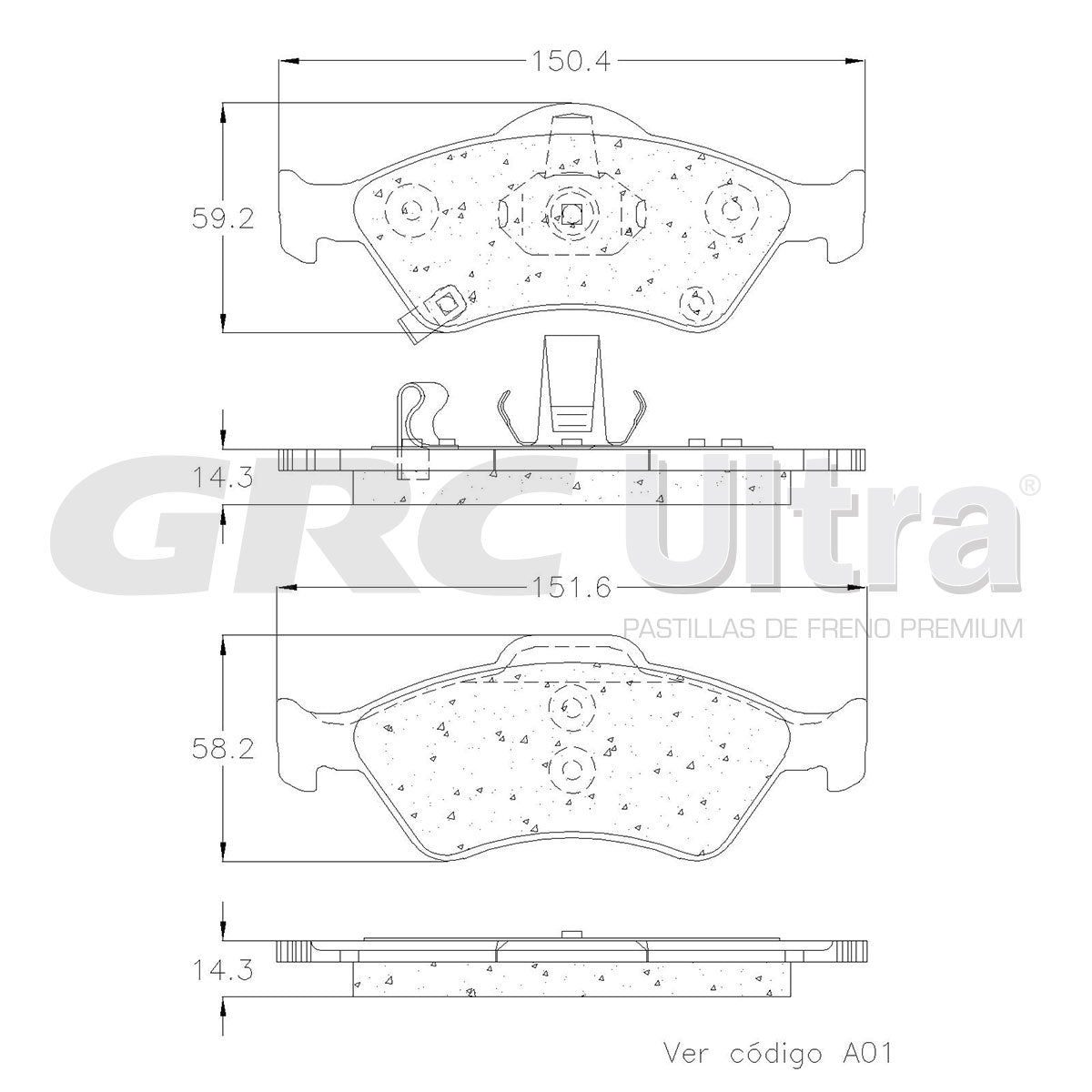 GCD1200 - BALATAS CERAMICAS DELANTERAS PARA HONDA FIT 2006-2006