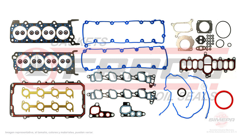 FSX-2682071 - JUEGO DE EMPAQUES PARA FORD E-150 V8 5.4 L SOHC 16 V. SOHC 2000-2003