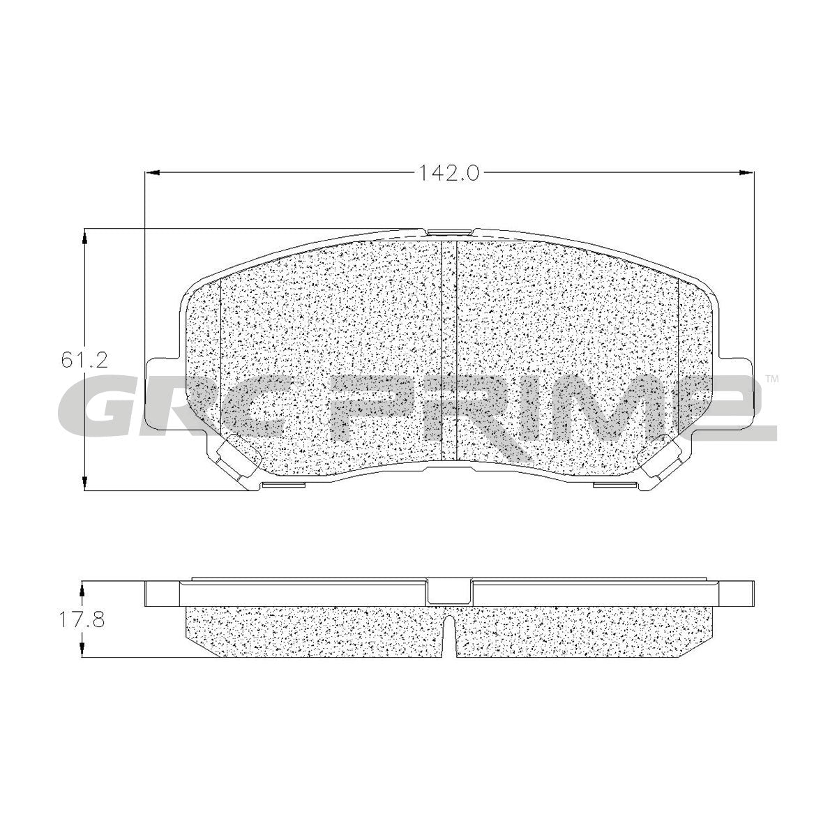 GPRD1640 - BALATAS CERAMICAS DELANTERAS PARA CHRYSLER 200 2015-2017