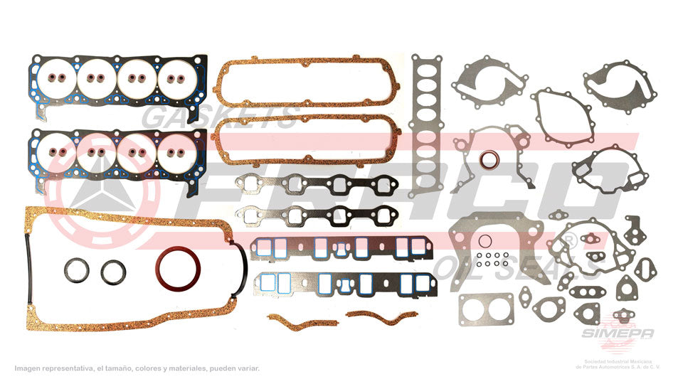 FSX-2682103 - JUEGO DE EMPAQUES PARA FORD BRONCO V8 5.8 L WINDSOR 16 V. OHV 1986-1987