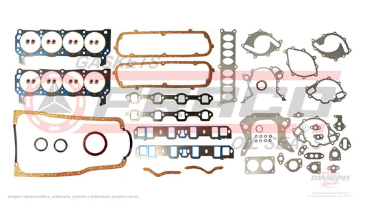 FSX-2682103 - JUEGO DE EMPAQUES PARA FORD BRONCO V8 5.8 L WINDSOR 16 V. OHV 1986-1987
