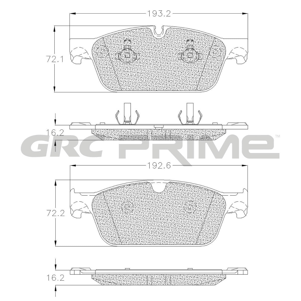 GPRD1636 - BALATAS CERAMICAS DELANTERAS PARA MERCEDES-BENZ GL500 2015-2015