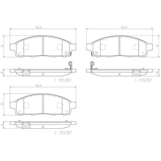 BRE-P54038N - BALATAS DELANTERAS PARA MITSUBISHI L200 BASE 2008-2018