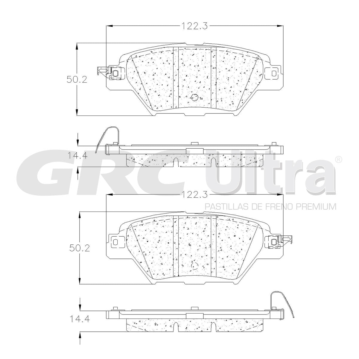 GCD1934 - BALATAS CERAMICAS TRASERAS PARA MAZDA CX-9 2016-2023