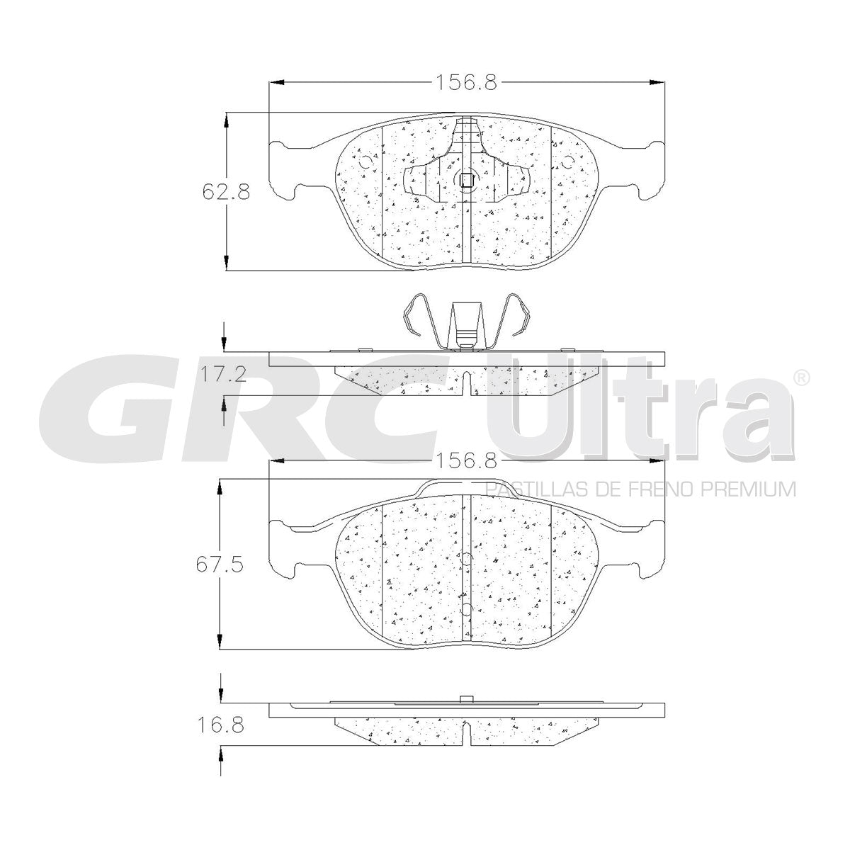 GMD970 - BALATAS SEMIMETALICAS DELANTERAS PARA FORD FOCUS SVT 2.0L 2002-2004
