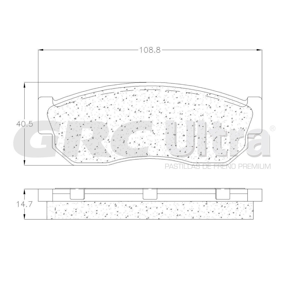 GMD233 - BALATAS SEMIMETALICAS DELANTERAS PARA NISSAN PULSAR 1983-1983