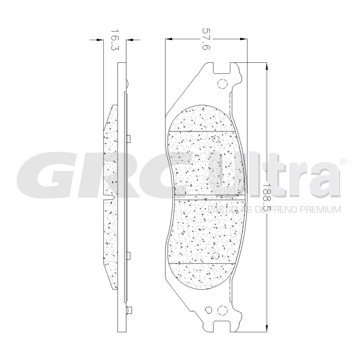 GMD1045 - BALATAS SEMIMETALICAS DELANTERAS PARA FORD E-150 2007-2007