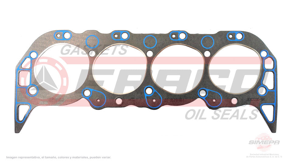 HGX-3082230-NR - EMPAQUE DE CABEZA PARA CHEVROLET B60 V8 6.0 L 16 V. OHV 1980-1990