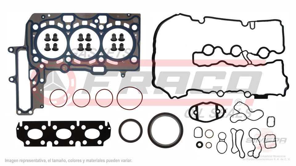 FSX-0830006 - JUEGO DE EMPAQUES PARA BMW 118I 1.5 L TURBO L3 12 V DOHC B38A15A 2018-2019