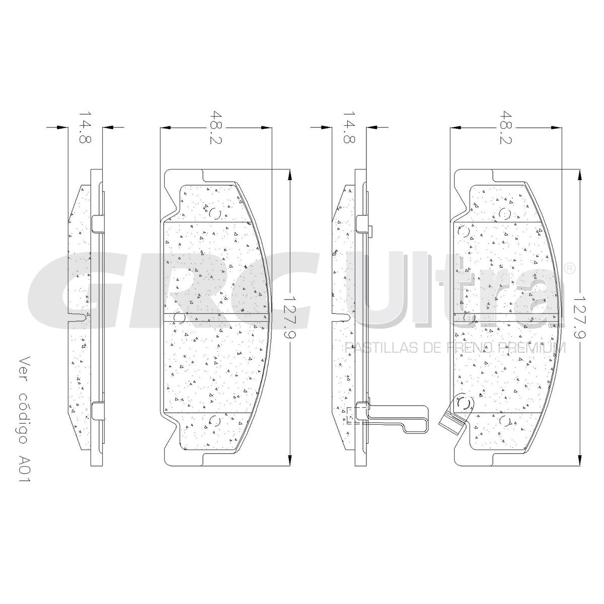 GCD273 - BALATAS CERAMICAS DELANTERAS PARA HONDA ACCORD 1984-1985