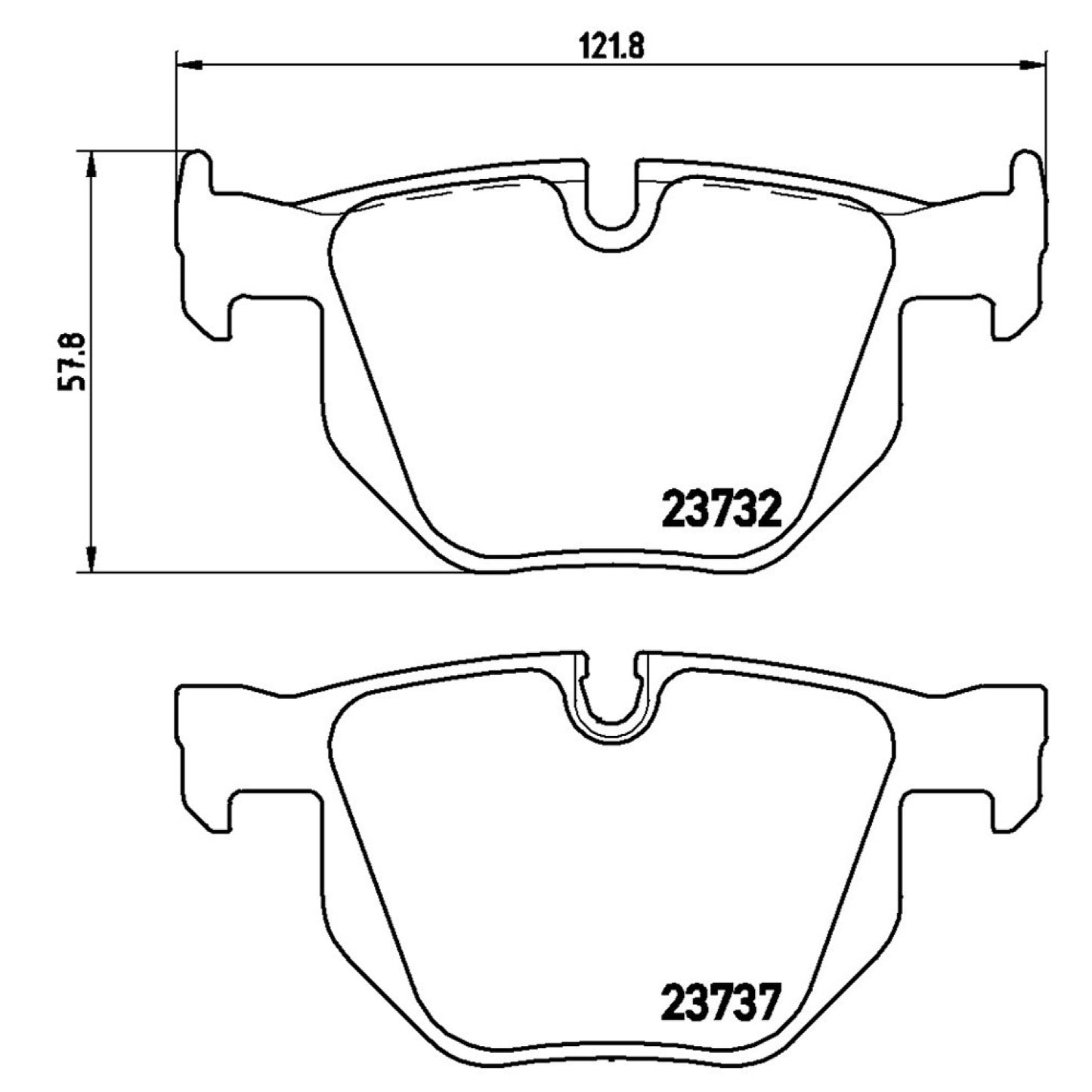 BRE-P06033X - BALATAS TRASERAS PARA BMW 525I BASE  3.0 6 2006-2007