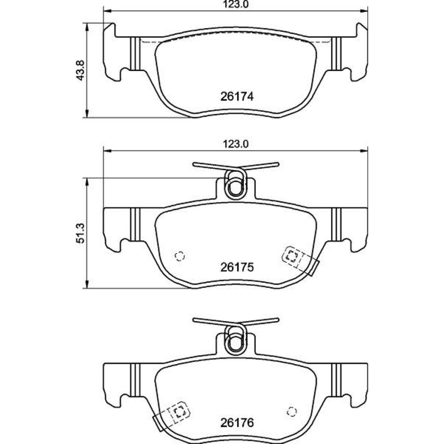 BRE-P49064 - BALATAS TRASERAS PARA MAZDA 3 100TH ANNIVERSARY EDITION 2021-2021