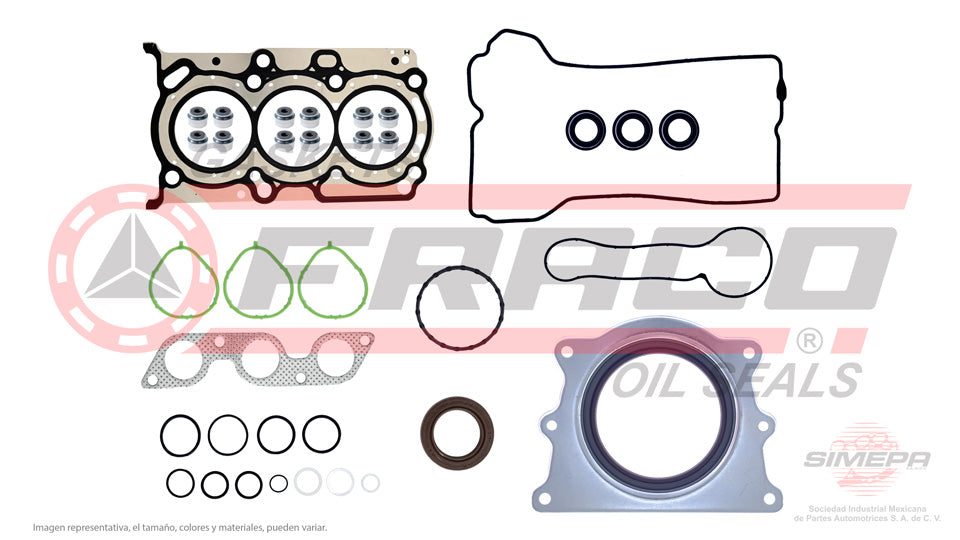 FSX-5430001 - JUEGO DE EMPAQUES PARA SMART FORTWO 1.0 L L3 12 V DOHC M132.910 2008-2015