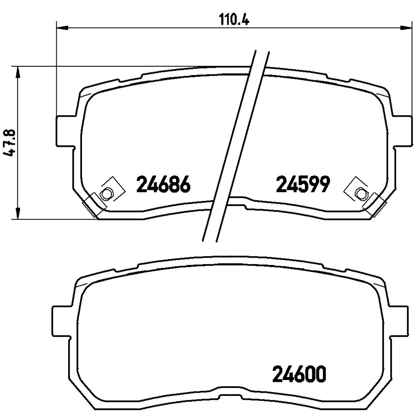 BRE-P30035 - BALATAS TRASERAS PARA KIA SEDONA EX 2015-2018
