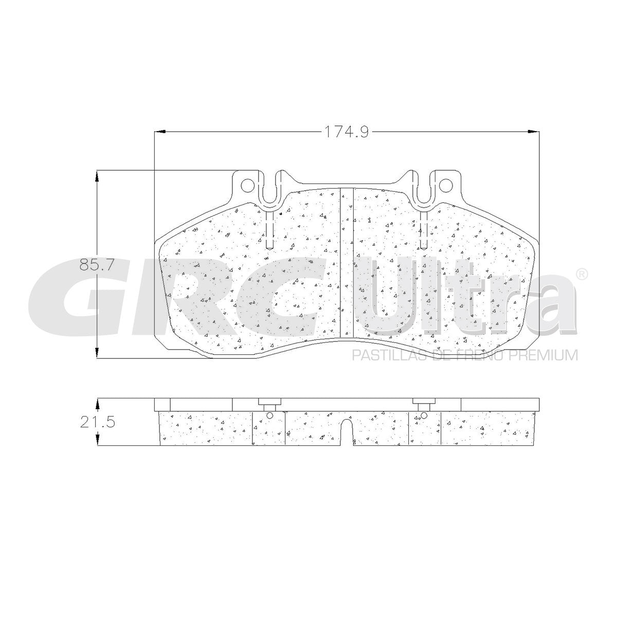 GMD1062 - BALATAS SEMIMETALICAS DELANTERAS PARA HINO 145 2009-2010