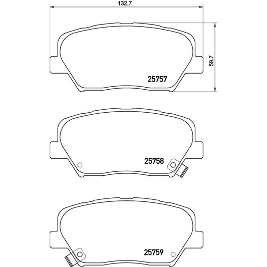 BRE-P30070 - BALATAS DELANTERAS PARA HYUNDAI CRETA GLS 2017-2019