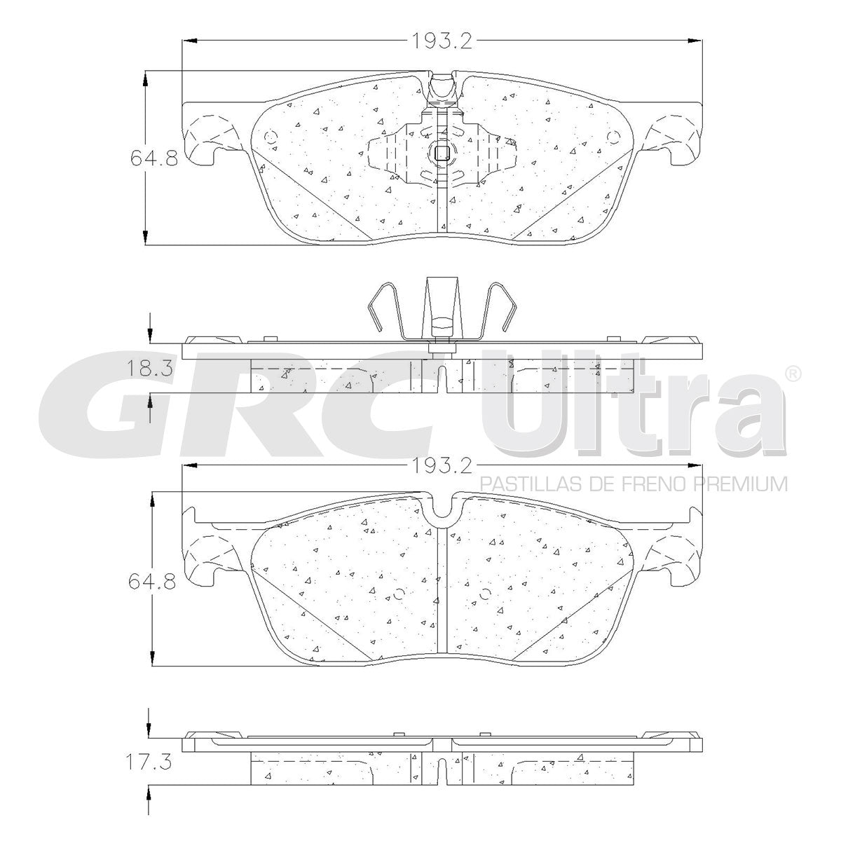 GCD1838A - BALATAS CERAMICAS DELANTERAS PARA JAGUAR F-PACE BASE 2019-2020