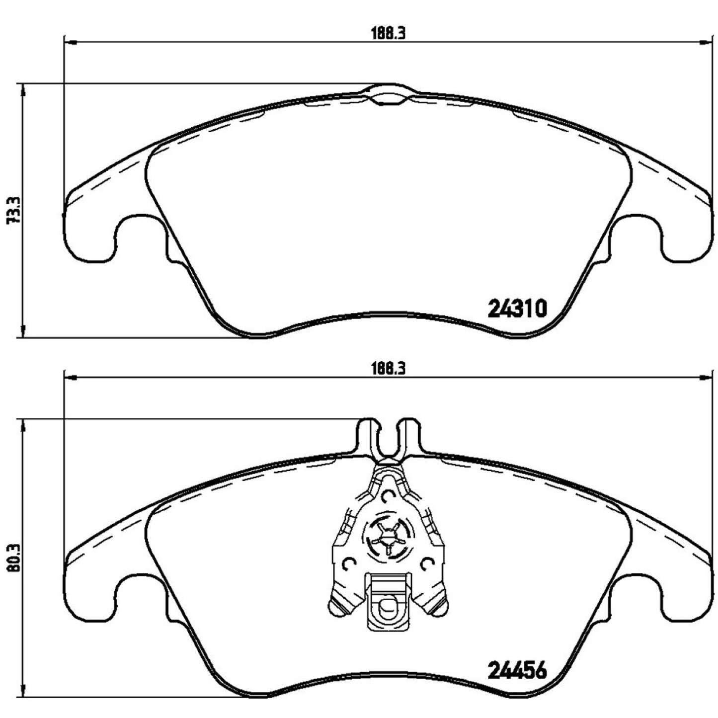BRE-P50069X - BALATAS DELANTERAS PARA MERCEDES-BENZ C250 BASE 2015-2015
