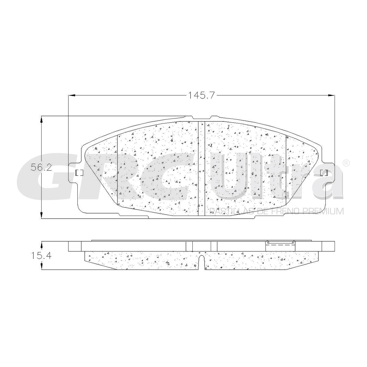 GCD1434 - BALATAS CERAMICAS DELANTERAS PARA TOYOTA HIACE 2006-2017