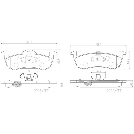 BRE-P24212 - BALATAS TRASERAS PARA FORD EXPEDITION EDDIE BAUER 2007-2010