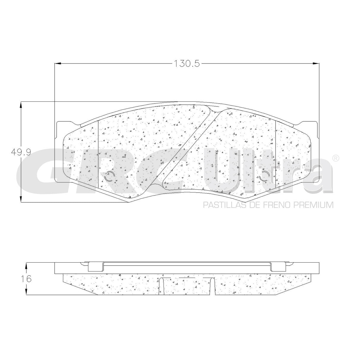 GMD265 - BALATAS SEMIMETALICAS DELANTERAS PARA NISSAN 720 1983-1983