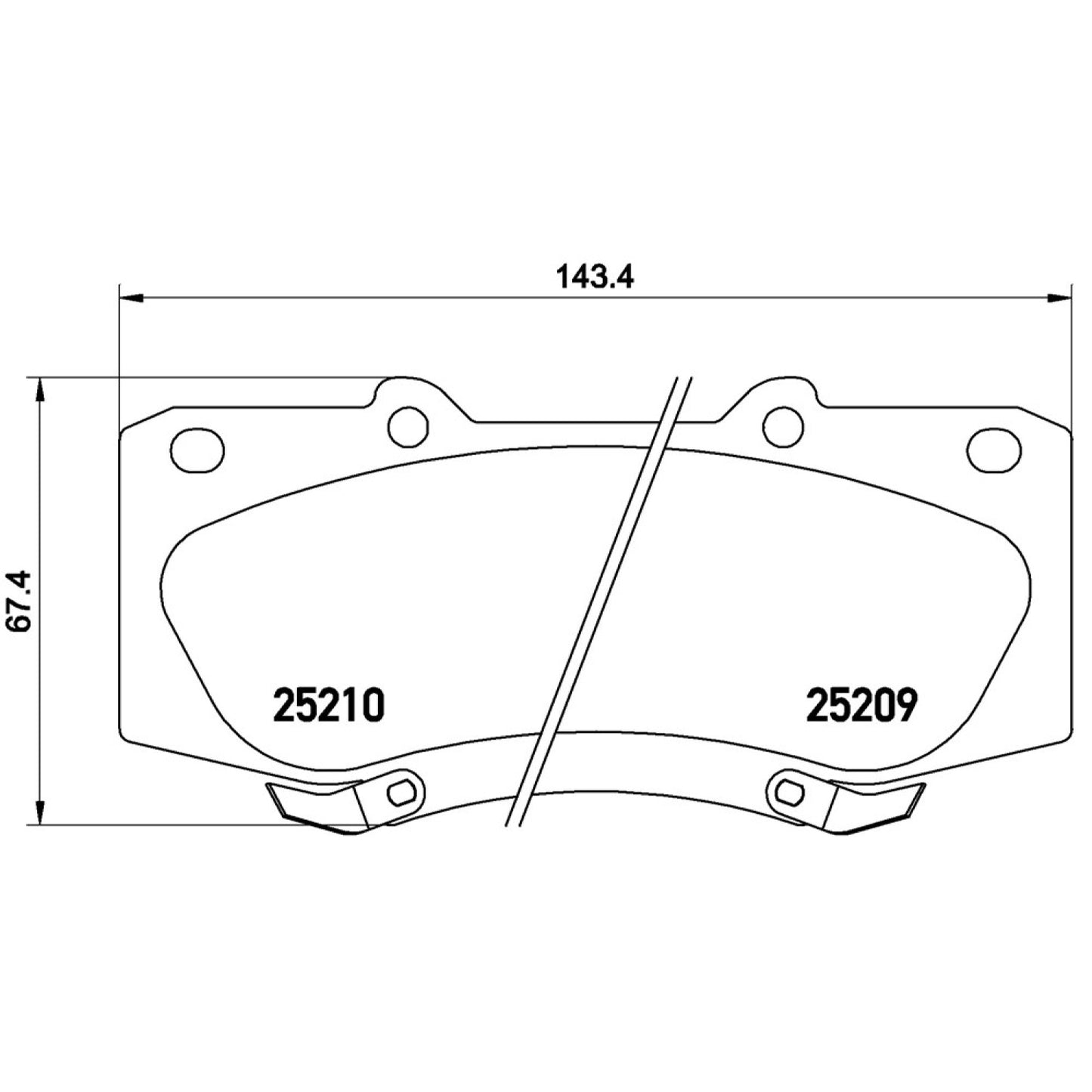 BRE-P83140 - BALATAS DELANTERAS PARA TOYOTA HILUX BASE 2009-2015