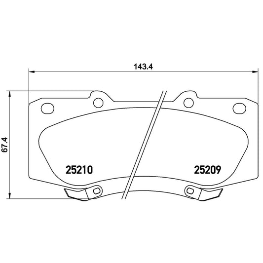 BRE-P83140 - BALATAS DELANTERAS PARA TOYOTA HILUX BASE 2009-2015