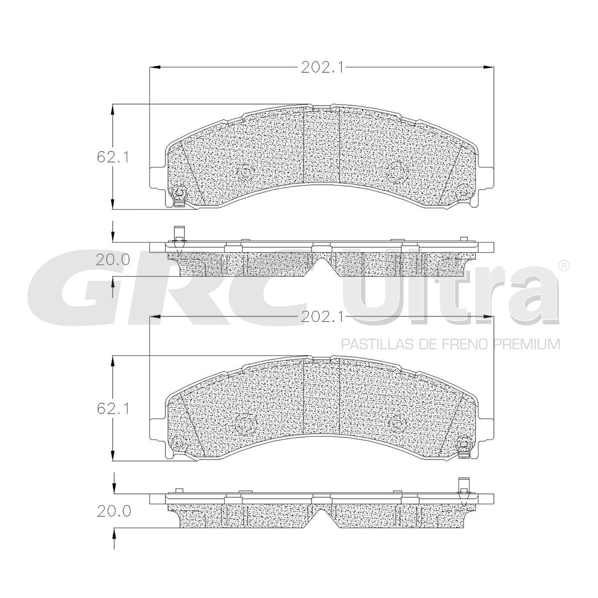 GMD2224 - BALATAS SEMIMETALICAS TRASERAS PARA RAM 3500 2023-2023