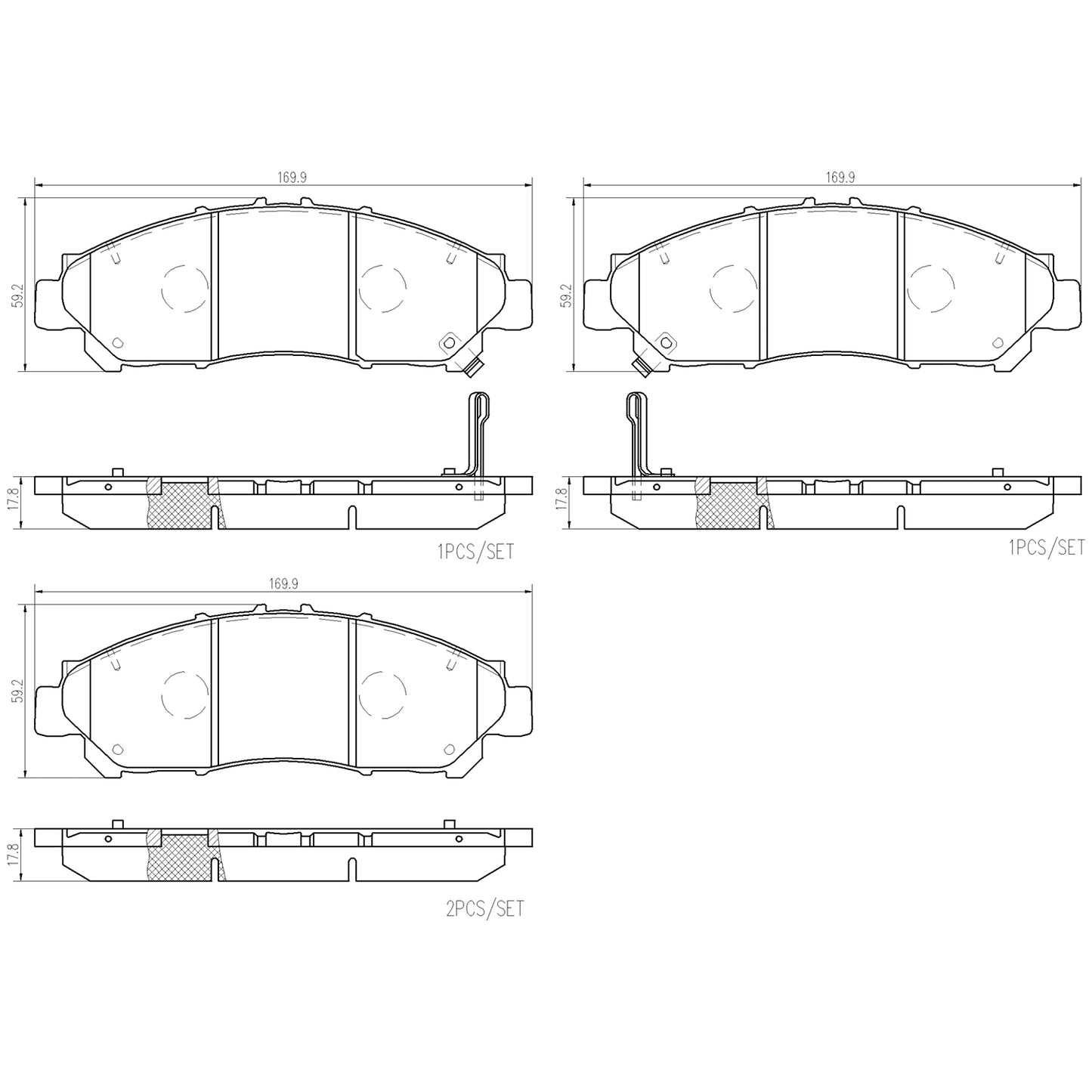 BRE-P83173 - BALATAS DELANTERAS PARA TOYOTA HIACE BASE 2020-2020