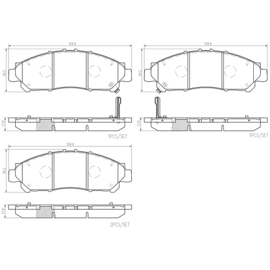 BRE-P83173 - BALATAS DELANTERAS PARA TOYOTA HIACE BASE 2020-2020