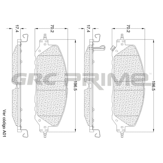 GPRD2229SD - BALATAS LOW METAL DELANTERAS PARA FORD EXPLORER ST 2024-2024