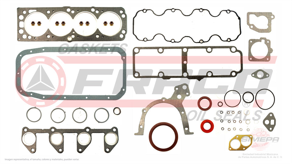 FSX-6040127 - JUEGO DE EMPAQUES PARA CHEVROLET TORNADO L4 1.8 L 8 V. SOHC C18NZ 2007-2010