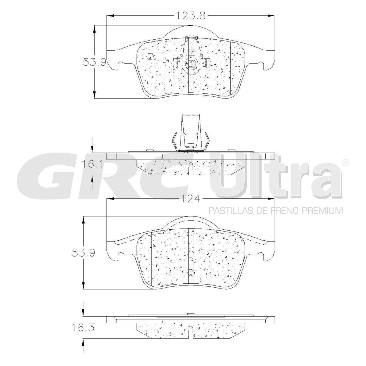 GMD795 - BALATAS SEMIMETALICAS TRASERAS PARA VOLVO S60 2.5T 2.5L 2004-2007