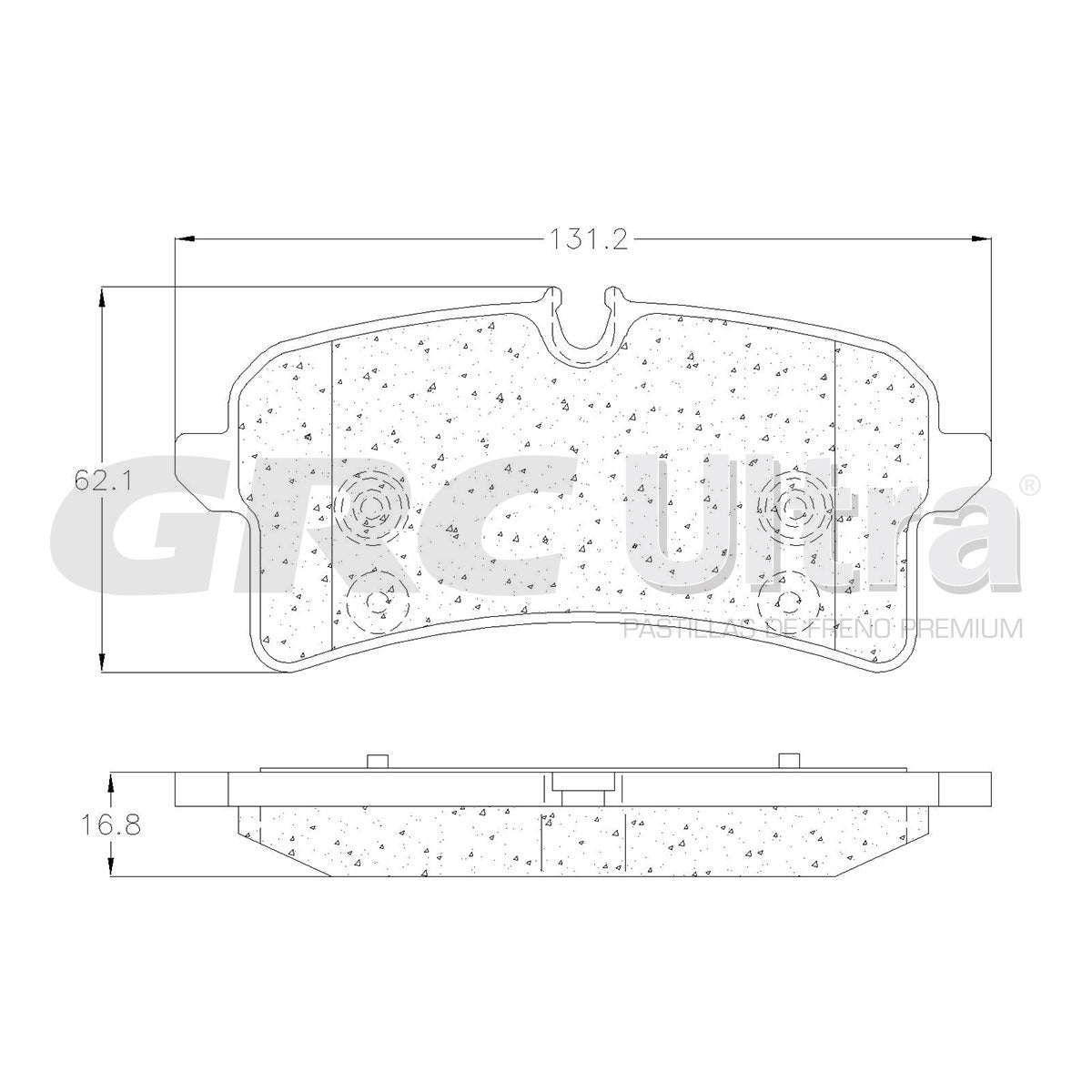 GMD1780 - BALATAS SEMIMETALICAS TRASERAS PARA PORSCHE MACAN TURBO 2017-2018