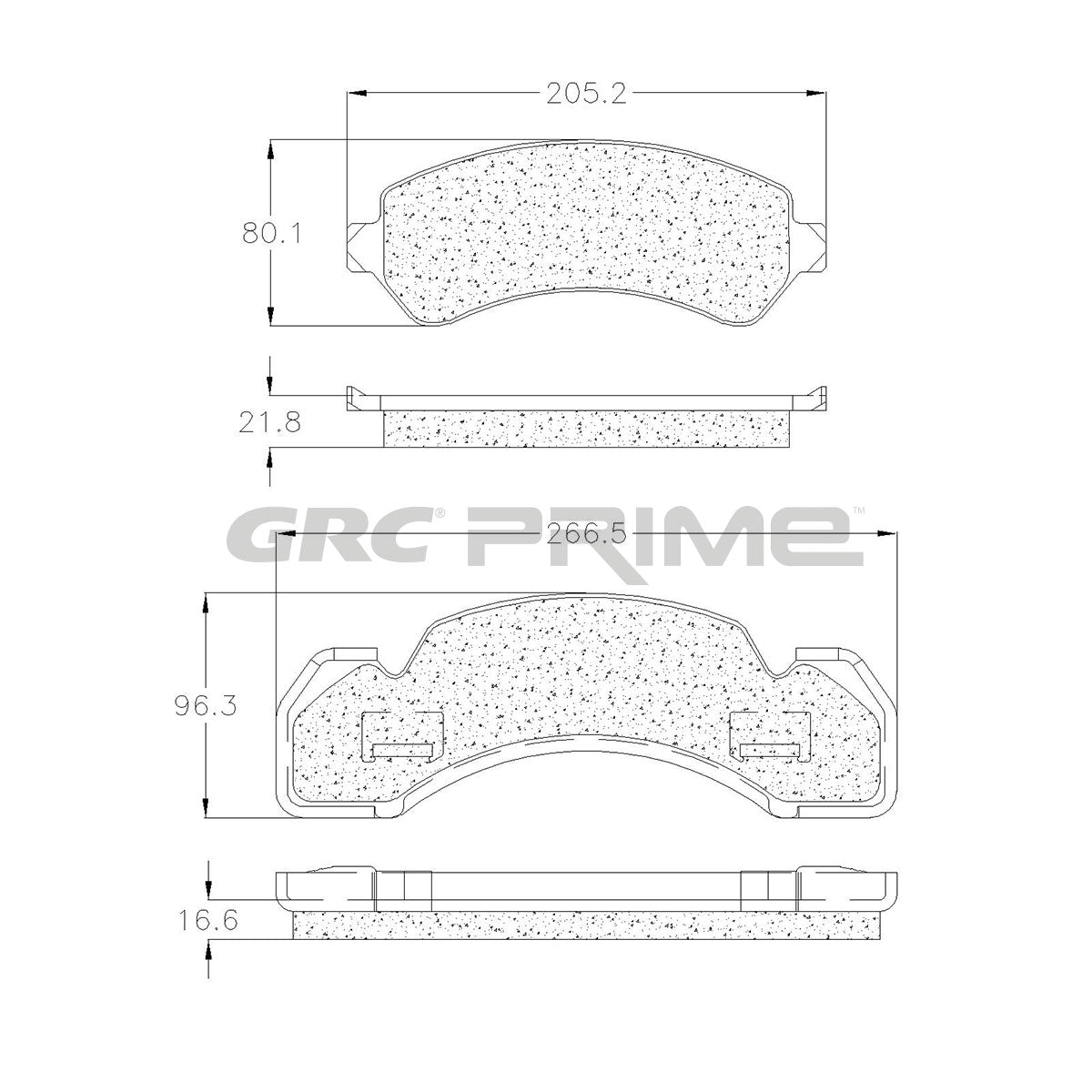 GPRD184SD - BALATAS SEMIMETALICAS DELANTERAS PARA BLUE BIRD TC1000 1997-1997