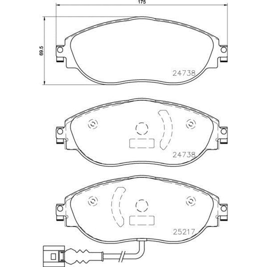 BRE-P85144X - BALATAS DELANTERAS PARA AUDI A3 AMBIENTE  1.8 4 2012-2013