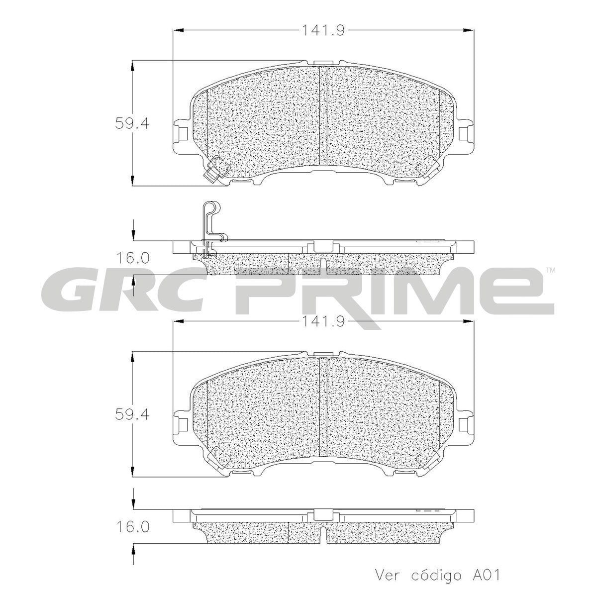 GPRD1737 - BALATAS CERAMICAS DELANTERAS PARA NISSAN QASHQAI 2017-2022
