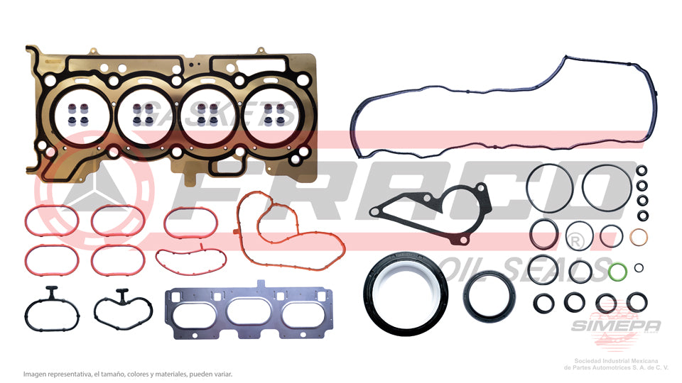 FSX-6540100 - JUEGO DE EMPAQUES PARA RENAULT DUSTER L4 1.3 L TURBO 16 V DOHC H5H450/470 2023
